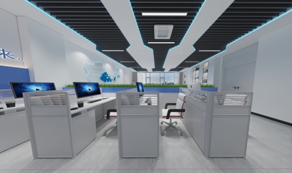 科技風(fēng)辦公室展廳設(shè)計案例